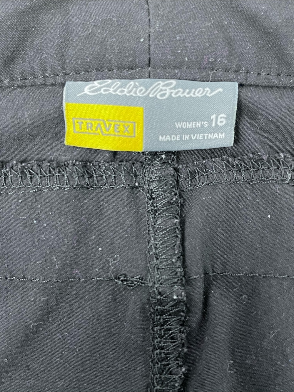 Eddie Bauer Women's Travex Black Nylon Cargo Hiking Capris Size 16; Outdoor - Picture 9 of 11